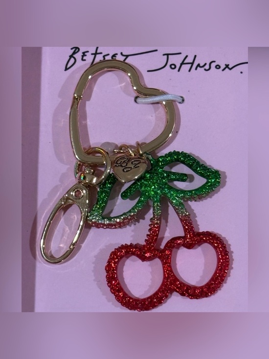 Betsey Johnson Accessories - Betsey Johnson Gold and Red Cherry Keychain/ Bag Charm NWT
